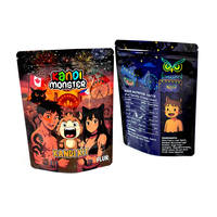 Sachets Doypack Personnalisés en Mylar de 3,5g, en Feuille d'Aluminium de Qualité Alimentaire, pour Aliments pour Animaux, Bonbons, Tabac, Emballage Holographique Anti-Odeur et Anti-Enfant