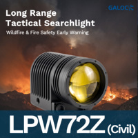 Projecteur de recherche marin commercial étanche 12V 24V DC pour véhicules et bateaux, connecté à la batterie, pour alerte d'évacuation en cas d'incendie forestier