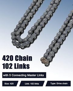 420 चेन 102 <span class=keywords><strong>50cc</strong></span>/110cc/125cc/125cc पिट बाइक/गंदगी बाइक/atv/गो कार्ट के लिए भारी शुल्क स्टील मोटरसाइकिल श्रृंखला प्रतिस्थापन - Product Image 2