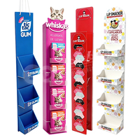 Présentoir mural en carton personnalisé avec clip, pour étagère de vente au détail, unité de présentation latérale ondulée pour les ventes d'impulsion