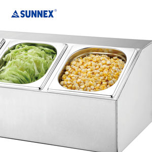 Soporte de acero inoxidable para equipo hotelero de alta calidad de fabricante en línea única con 4 rejillas para buffet - Product Image 4