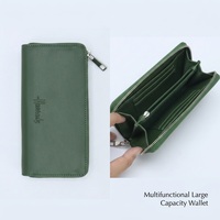 Portefeuille long en cuir PU personnalisable avec logo, fermeture éclair, motif gaufré tendance, pochette de voyage avec porte-cartes et porte-billets, pochette de soirée