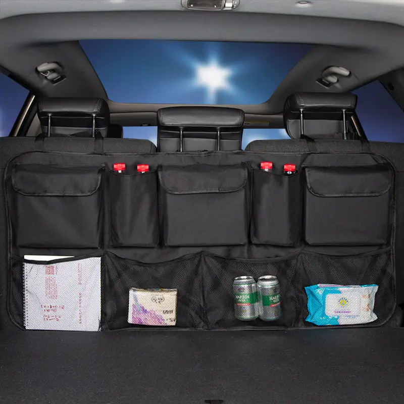 Auto Rücksitz Rücken Aufbewahrung tasche Multi Hanging Nets Pocket Trunk Organizer Auto Verstauen Aufräumen Interieur