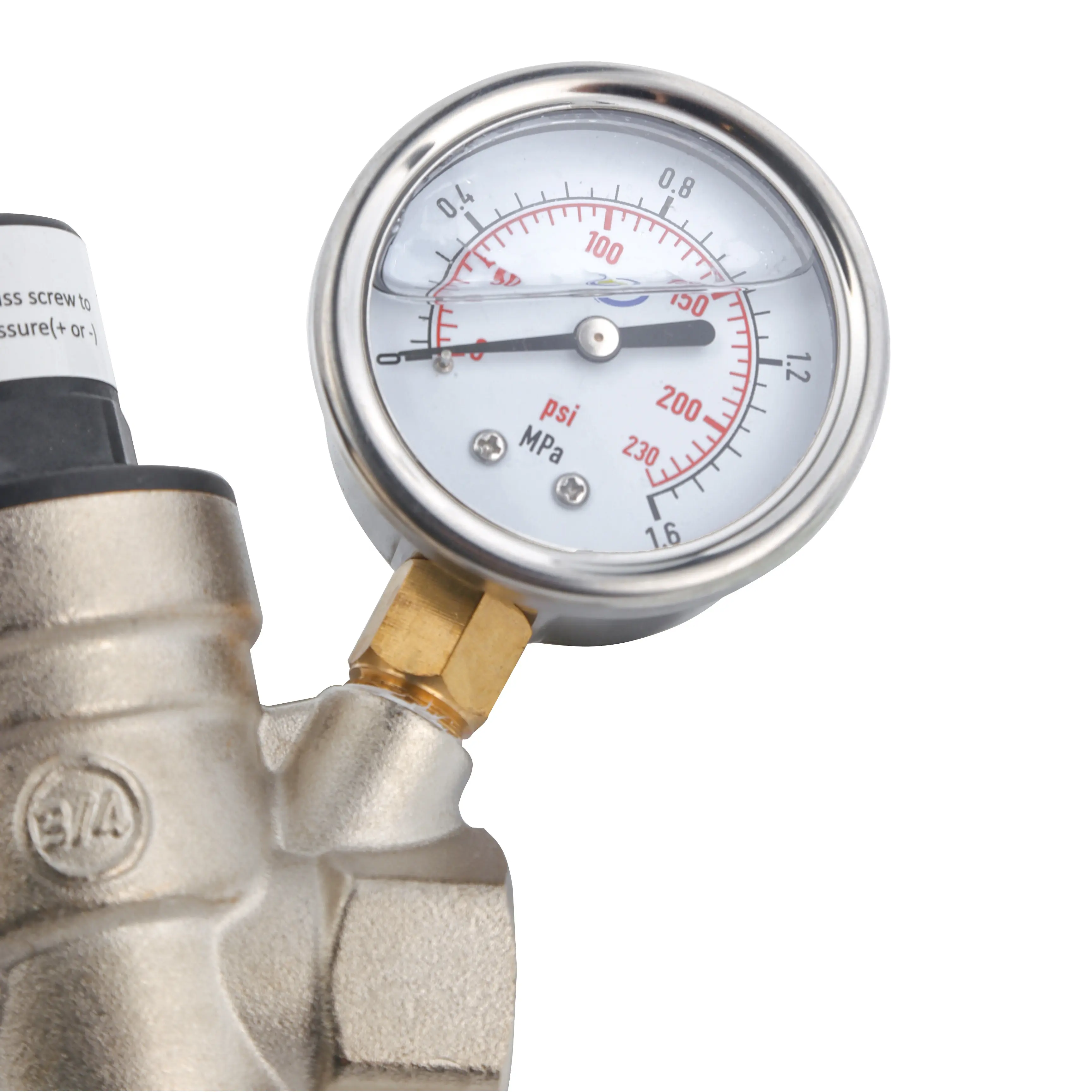 RV Water Pressure Regulator Water Pressure Reducer 3/4 Water Pressure Regulator With Gauge