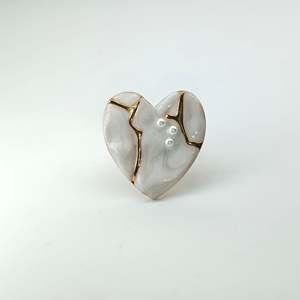 Heart Shape <b>Ring</b> 316L Stainless Steel PVD <b>Gold</b> Plating Fashion Jewelry Women's Accessory - Product Image 1