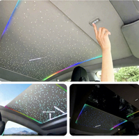 Pare-soleil de toit pour Tesla Y / New Y Juniper Starry Sky, éclairage d'ambiance, commande vocale, intérieur de voiture