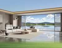 Fenêtre à battant complète en verre trempé, avec moustiquaire en acier inoxydable, insonorisée, durable, avec accessoires de verrouillage, pour balcon, villa, cuisine