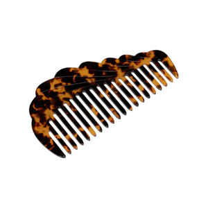 Peine de acetato vintage de dientes anchos con forma de onda irregular, peine desenredante de pelo efecto caparazón de tortuga de alta calidad - Product Image 2