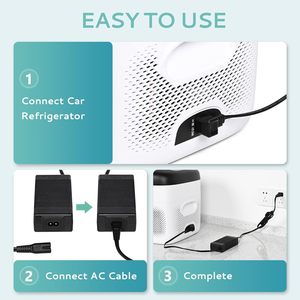 EUHOMY AC Power <b>Adapter</b> 12V 110-240V for 12V Fridge Portable Freezer <b>US</b> <b>Plug</b> DC 3.5mm Output - Product Image 2