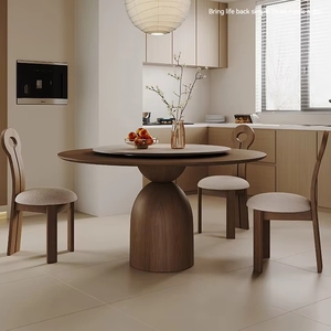 <span class=keywords><strong>Table</strong></span> à manger de luxe italienne avec base en bois, ensemble de salon avec 4 chaises, meubles de <span class=keywords><strong>restaurant</strong></span> stables - Product Image 4