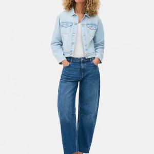 Nouvelle conception, vente en gros, OEM, vestes en jean vintage de haute qualité pour femmes, coupe classique, veste en jean courte - Product Image 4