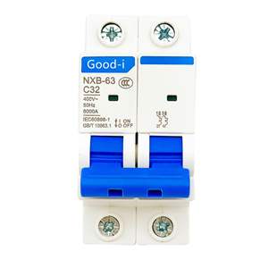 Disjoncteur miniature NVB-63 DZ47-63 par le fabricant 1P/2P/3P Disjoncteur à boîtier moulé basse tension 125A/25A Courant nominal - Product Image 1