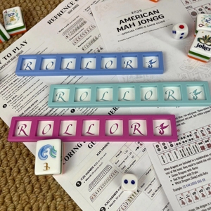 Tavola da Mahjong Charleston con Design Colibrì, Guida ROL LOR per la Pratica in Solitaria e per Principianti - Product Image 2