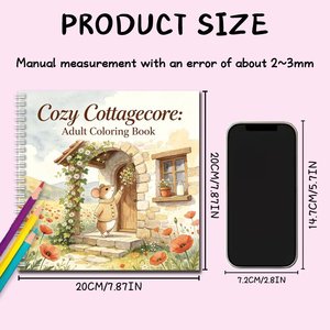 <span class=keywords><strong>Libro</strong></span> para Colorear Personalizado con Espiral, 24 Páginas, Estilo Cottagecore, para Aliviar el Estrés, Libros para Adultos, Regalos, Reventa, MOQ Bajo, OEM - Product Image 5