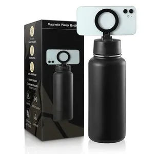 Популярный образец Everich, держатель с магнитной крышкой для мобильного телефона, термос, Изолированная бутылка для воды с магнитной подставкой для телефона