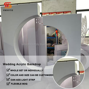 LEDA Nuevo Diseño de Arco Asimétrico Roto, Fondo de Acrílico PVC Desmontable, Lámpara Colgante para Bodas, Recién Llegado - Product Image 4