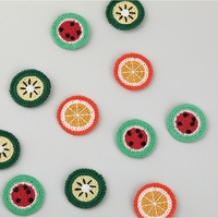 Matériaux pour accessoires capillaires : broderie tricotée, décorations fruitées, tissus patchwork, patchs de réparation pour vêtements, appliques