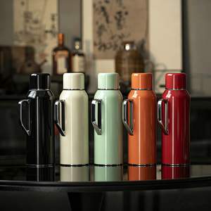 Stainless Steel <b>Thermos</b> Flask 316 Portable Travel With Mechanical Temperature Indicator 24 Hour Insulation - Product Image 1