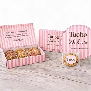 Cajas de <span class=keywords><strong>galletas</strong></span> rosas personalizadas de lujo Cajas de panadería Embalaje para <span class=keywords><strong>galletas</strong></span> de trufa de chocolate Macaron - Product Image 1