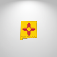 GREPAS GIFTS Épinglette de revers plaquée or en forme de drapeau de l'État du Nouveau-Mexique, 1,25 pouces