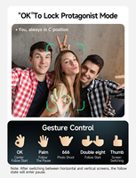 Stabilisateur de cardan 3 axes M03 pour smartphones, caméras portables, anti-vibration, suivi AI, contrôle gestuel, LED magnétique pour vlogging
