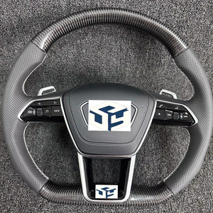 Volante Deportivo Personalizado Estilo RS SLine de Fibra de Carbono y Cuero para Audi A3/A4/B7/A6/C7/R8/<span class=keywords><strong>RS3</strong></span>/A7/RS5/RS6/A8/Q5/Q8 M6/X5/M4/X6 - Product Image 1