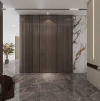 Porte en bois invisible moderne sur mesure, prix d'usine, sans cadre, intérieure/extérieure, blanche, étanche, pour chambre d'hôtel
