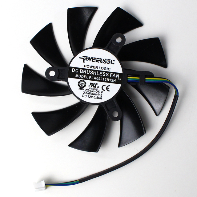 Replace Fan EVGA GTX1080ti 11GB FTW3 Graphics Card Cooler PLA09215B12H New 4Pin Connector Durable High-quality 12V