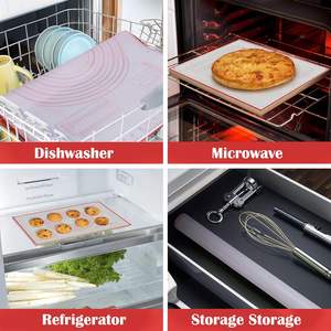 Grand tapis de pâtisserie en silicone 40x60cm, antidérapant, avec mesures, résistant au four et au lave-vaisselle, écologique - Product Image 3