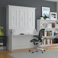 Lits superposés escamotables horizontaux personnalisés Lit escamotable avec bureau Lit mezzanine escamotable avec armoire de rangement Lit queen size de luxe pour la maison et le bureau