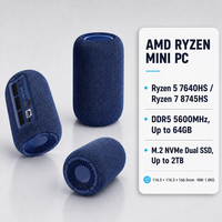 Mini PC Ryzen 5 EXR1, processeur Radeon 760M, DDR5 5600MHz, 64 Go, 2x M.2 NVMe, 2.1 DP 1.4, 2.5G RJ45, 1.8KG, Windows 11, Linux