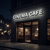 Lettres en relief LED personnalisées à éclairage frontal, logo lumineux en acrylique pour les magasins, cafés, restaurants et les murs de réception au Moyen-Orient