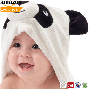 Éponge <span class=keywords><strong>en</strong></span> bambou bio <span class=keywords><strong>en</strong></span> gros panda conçu enfants <span class=keywords><strong>poncho</strong></span> serviette à capuche - Product Image 1