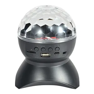 Lumière de scène LED avec haut-parleur Bluetooth sans fil pour fête Bar Club Rechargeable rvb boule magique en cristal lumière Disco