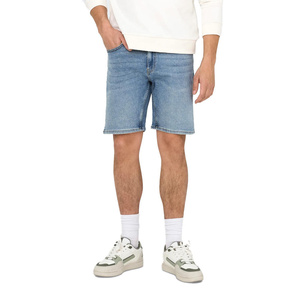 Versatile Straight Fit Denim <b>Shorts</b> <b>Tailored</b> For <b>Men</b> For Reliable Comfort And A Minimal Modern Look Suitable For Daily Dressing - Product Image 4