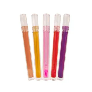 2023 OEM Lipgloss Glitter Mini Kualitas Tinggi Set Terbaik Label Putih Ekstra Berkilau Bersinar Tongkat Bibir Transparan Bening untuk Anak-anak