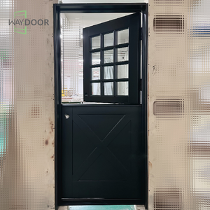 <span class=keywords><strong>Puerta</strong></span> <span class=keywords><strong>Holandesa</strong></span> <span class=keywords><strong>Exterior</strong></span> de Madera Maciza de Caoba con Media <span class=keywords><strong>Puerta</strong></span> de Vidrio, Resistente al Agua, Estilo Contemporáneo Personalizado de Waydoor para Entrada de Apartamento - Product Image 3