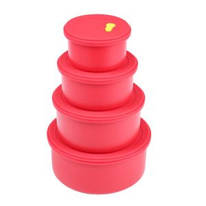 Silicone Food Storage Container Round With Lid Microwave Safe For Travel And Office Use - Product Image 3
