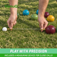 YumuQ – Ensemble de boules de pétanque souples de 90 mm pour l'extérieur, jeu de pelouse, boules de boccia en caoutchouc avec sac de transport pour jardin