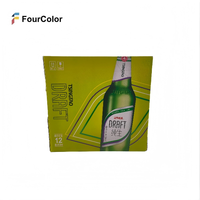 Boîte-cadeau personnalisée haut de gamme pour bière, en carton ondulé recyclable, impression quadricolore, revêtement UV, pour la restauration et les événements