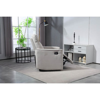 Vente en gros Fauteuil canapé confortable à dossier haut inclinable manuel en tissu décontracté de loisirs Fauteuil simple inclinable manuel