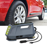 Compresseur d'air portable AC/DC en plastique pour gonflage de pneus de voiture avec moniteur de pression des pneus, affichage numérique 150 PSI et arrêt automatique