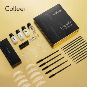 Gollee kit de lifting permanente para cílios, spa, oem, 2 em 1, adesivo para cílios, para cílios e marcas de queratina