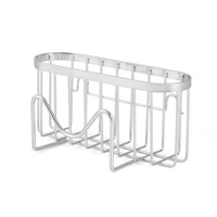 Support mural sans perçage pour éponge et brosse de nettoyage en acier inoxydable – Design minimaliste moderne pour cuisine et salle de bain