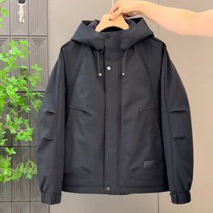 New Fashion Brand Hooded Stand up Collar Zipper <strong>Men's</strong> Outdoor Waterproof Windbreaker <strong>Jacket</strong> - Product Image 2