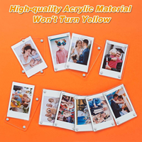 Cadre photo Instax Mini double face de marque XT en gros, cadre en plastique transparent, affichage magnétique, décoration de réfrigérateur, cuisine, cristal