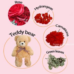 <span class=keywords><strong>Orsacchiotto</strong></span> di Fiori di Sapone Personalizzabile, Peluche all'Ingrosso, Regalo per Natale e San Valentino, Bouquet di Fiori di Sapone a Forma di Orsetto - Product Image 5