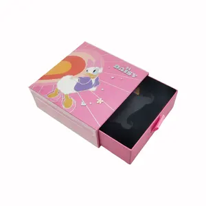 Factory Wholesale Transparent Enclosure Pink Paper Medal Box With Drawer Gift Packaging With Medal Lanyard