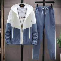 Survêtement Personnalisé Décontracté Coupe-Vent Ensemble de Jogging 2 Pièces Tenue de Sport Imperméable Survêtement Grandes Tailles Vestes Homme