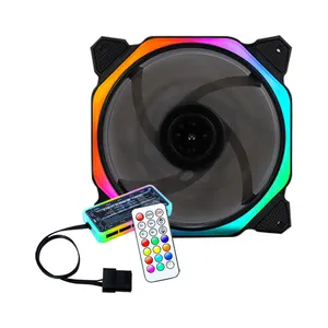 OEM Low MOQ Computer Case Fan RGB dimensioni personalizzate 5V ARGB 3PIN LED Fan Controller Set remoto per computer case cpu cooler fan 120mm